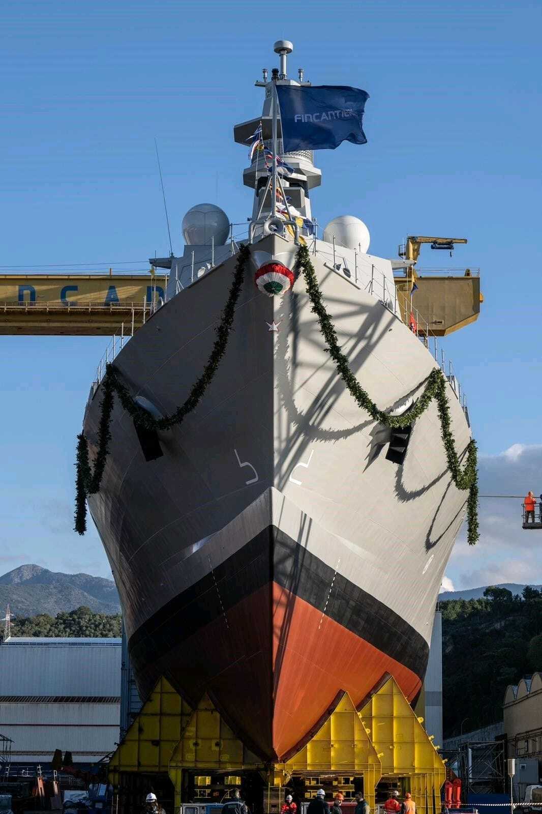 Sabrina Zuccalà al varo del nuovo Pattugliatore polivalente d’altura